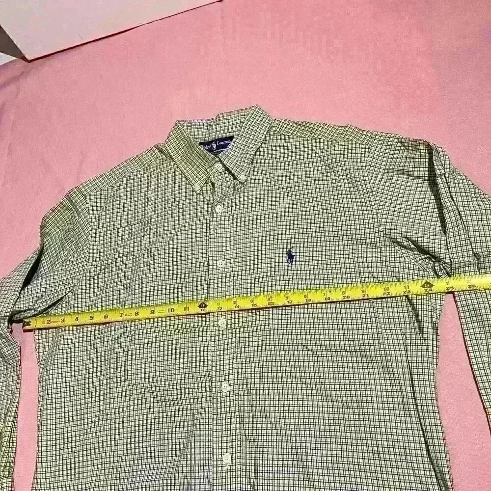 Vintage Ralph Lauren Mens Plaid Long Sleeve Button Up Shirt Yarmouth 16 32/33 - Picture 4 of 11